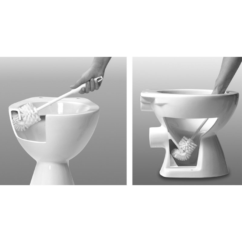 Peggy Perfect brosse WC 2000, rond blanc plastique, 40 cm